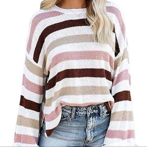 New oversized striped sweater